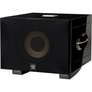 REL S/550 10" kotisubwoofer musta kangasritilän kanssa