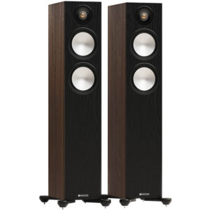 Monitor Audio Bronze 300 7G pähkinä lattiakaiutinpari ilman eturitilöitä Radiokulma.fi