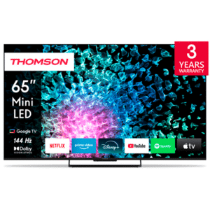 Thomson 65MG7C15 MiniLED Google TV 65 tuumaa – 144 Hz, Dolby Vision ja 3 vuoden tehdastakuu