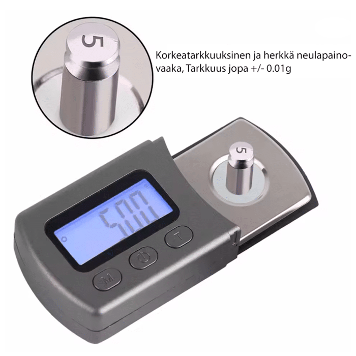 R-Audio Neulapainovaaka digitaalinen kalibrointipaino mittausalusta