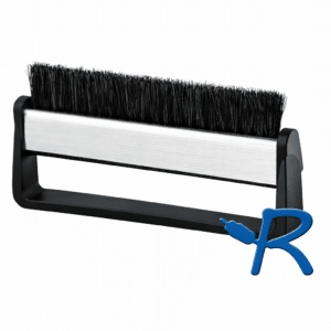 r-audio CarbonClean antistaattinen hiilikuituharja vinyylilevyille (115 mm), alumiinirunko ja muovikahva