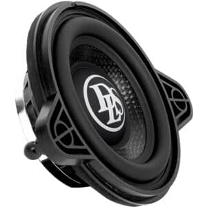 DLS CRPP-MB3 3" keskikaiutin kulmasta kuvattuna, Mercedes Sprinter W907 W910 OEM-audiopäivitykseen suunniteltu Cruise-sarjan elementti.