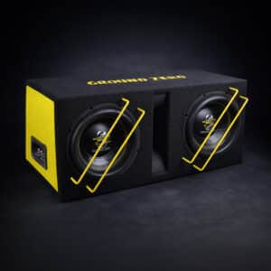 Ground Zero GZIB 2.10SPL 2x10 tuuman SPL subwoofer valmiskotelo etuportilla Radiokulma.fi