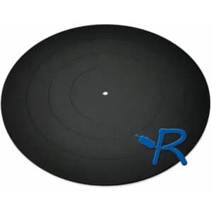 r-audio silikoninen levylautasmatto 285 mm, musta – liukumaton ja antistaattinen matto levysoittimeen