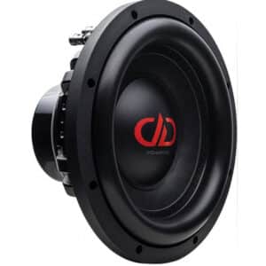 DD Audio VO-WN710 10 tuuman PA-woofer etuviistosta vaaleaa taustaa vasten.