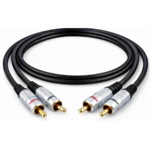 R-Audio HQ RCA stereo signaalikaapeli kullatuilla liittimillä DAC ja vahvistin käyttöön Radiokulma.fi