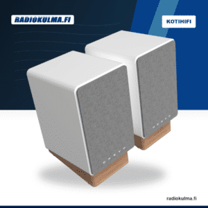 Onkyo GX-30ARC valkoinen aktiivikaiutinpari viistokuvassa