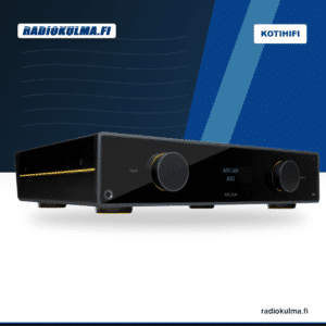 Arcam A50 Signature dual-mono Class G stereovahvistin viistosta kuvattuna