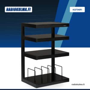 NorStone ESSE HiFi -laiteteline, musta Radiokulman Kotihifi-tuotekuvassa.