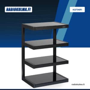 NorStone ESSE HiFi -laiteteline, musta Radiokulman Kotihifi-tuotekuvassa.