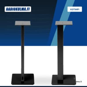 NorStone ESSE -kaiutinjalustapari, musta Radiokulman Kotihifi-tuotekuvassa.