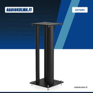 NorStone Stylum Max -kaiutinjalustapari, musta Radiokulman Kotihifi-tuotekuvassa.