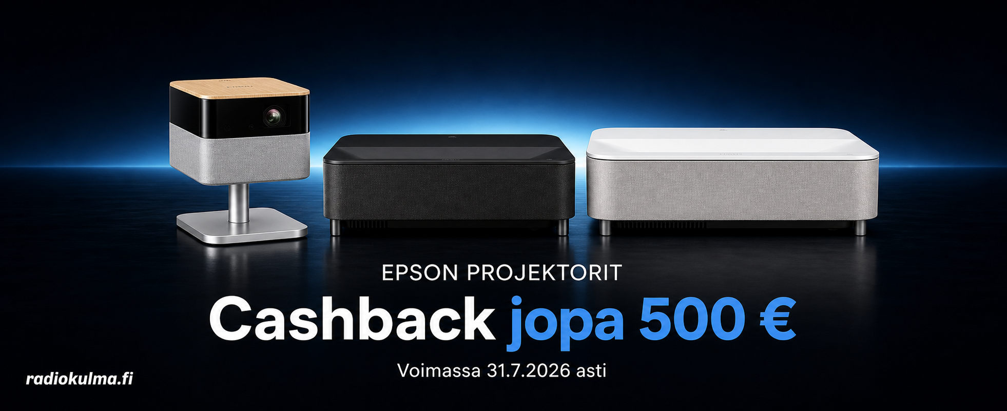epson projektorit cashback kampanja radiokulma fi 01 Verkkokauppamme palvelee 24/7. Tampereen myymälä avoinna ma–pe 9–17 ja la 10–15. (huom. heinäkuussa lauantaisin suljettu)