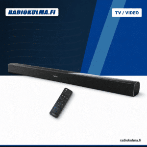 Sylvox Elf S2 Bluetooth 2.0 -ulkosoundbar ja kaukosäädin Radiokulma.fi-tuotekuvassa.