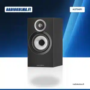 Bowers & Wilkins 607 S3 jalustakaiutin värissä musta, kuvattuna etuviistosta ilman etuverkkoa.