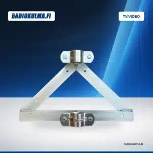 Finnsat Päätykolmio 420*250mm sähkösinkitty teräs, avattavat kiinnityslenkit, 90ast Radiokulman TV/Video-tuotekuvapohjassa.