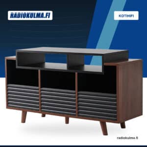 NorStone Oslo 1200 -vinyylikaluste musta/pähkinä viimeistelyssä edestä kuvattuna.