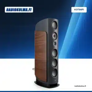 Canton Reference Alpha 2 Midnight Blue -lattiakaiutin pähkinäpuusivuilla