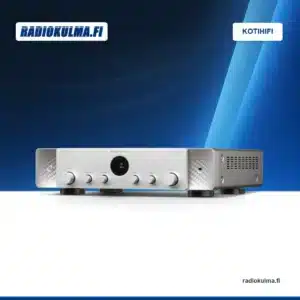 Marantz MODEL 70 -stereovahvistin hopeakultaisena etuviistosta kuvattuna.
