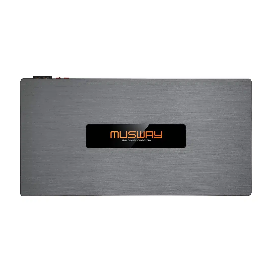 Musway M12 DSP-autovahvistin: ylänäkymä.