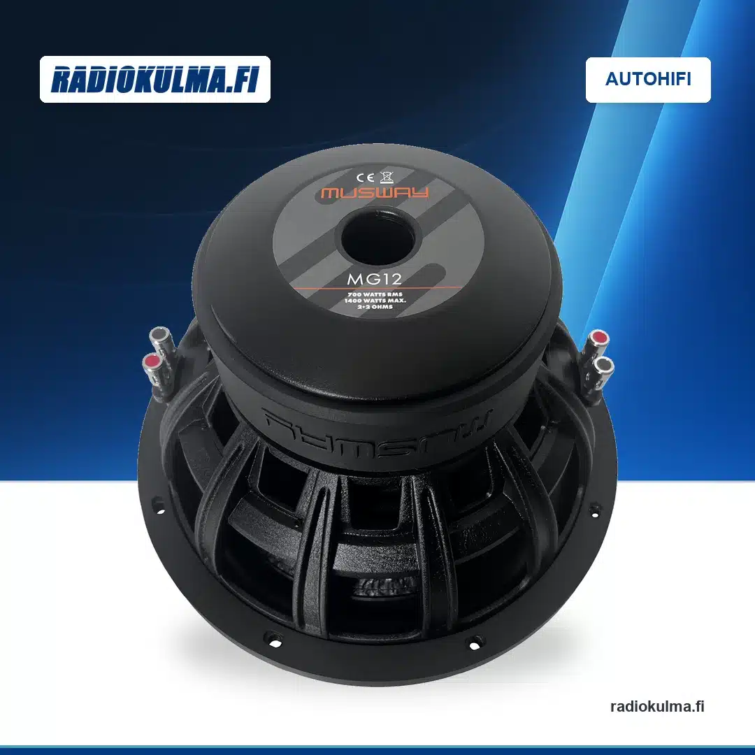 Musway MG12 subwoofer: takanäkymä.