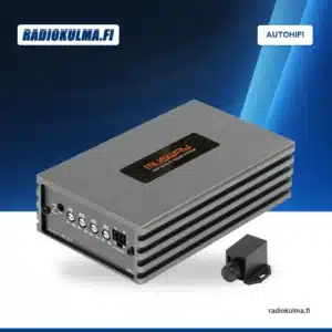 Musway NX600.1 autovahvistin etuviistosta kuvattuna