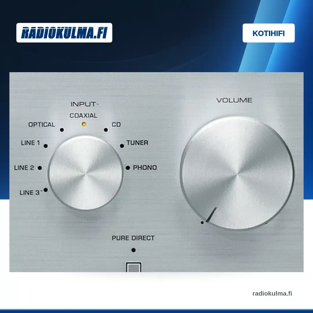 Yamaha A-S301, lähdevalitsin ja Pure Direct -painike