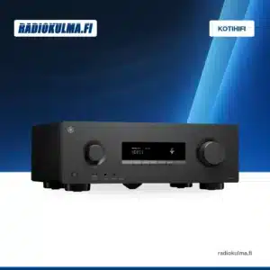 Musta Yamaha RX300A AV-viritinvahvistin viistosti vasemmalta